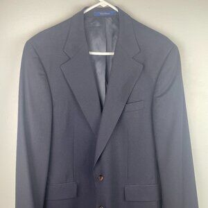 Chaps Ralph Lauren Men's Blue Wool Suit Jacket Size 34